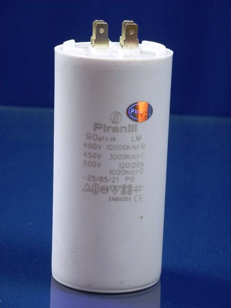 Изображение Пуско-робочий конденсатор в пластике CBB60 на 90 МкФ 90 МкФ, внешний вид и детали продукта