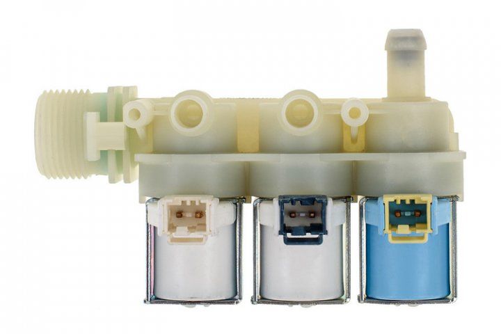 Зображення Клапан подачі води 3/90/180 для пральної машини Indesit, Ariston, Whirlpool (C00110331) C00110331, зовнішній вигляд та деталі продукту