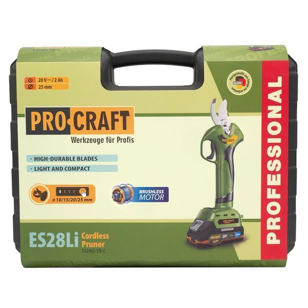 Изображение Аккумуляторный секатор Procraft ES28Li &ndash; удобный и мощный 030281, внешний вид и детали продукта