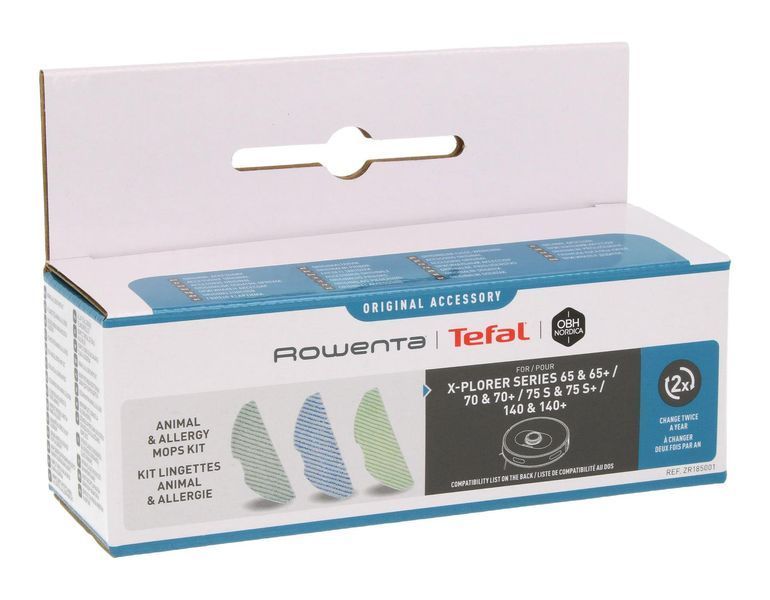 Комплект серветок із мікрофібри 3 шт для робота-пилососа Rowenta Tefal X-Plorer Serie 75 (ZR185001) &mdash; фото 4