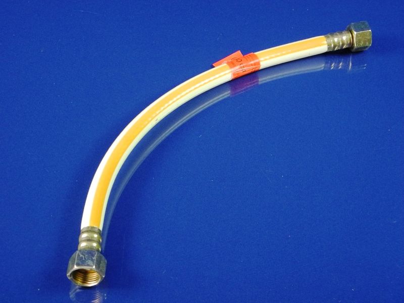 Зображення Шланг ПВХ газовий "Никифоров" L=400 мм. 1/2″ сталь/латунь 400-1, зовнішній вигляд та деталі продукту